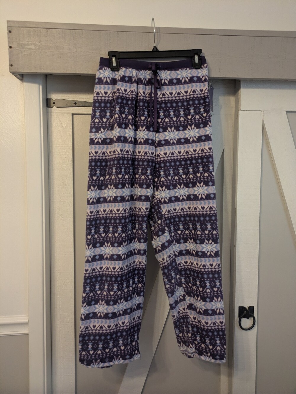 Women's 2XL Winter Nordic Print Fleece PJ Pants Lounge Pants Laura Scott Pockets